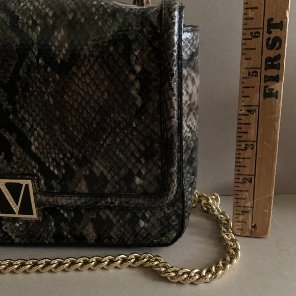 Victoria Secret Snakeskin Python Faux Leather Satchel Bag - Picture 2 of 6